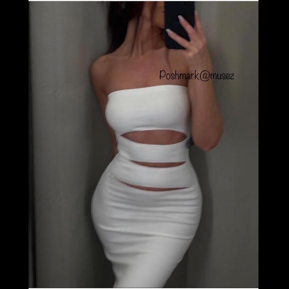 Zara CUT OUT MAXI DRESS - Picture 9 of 16